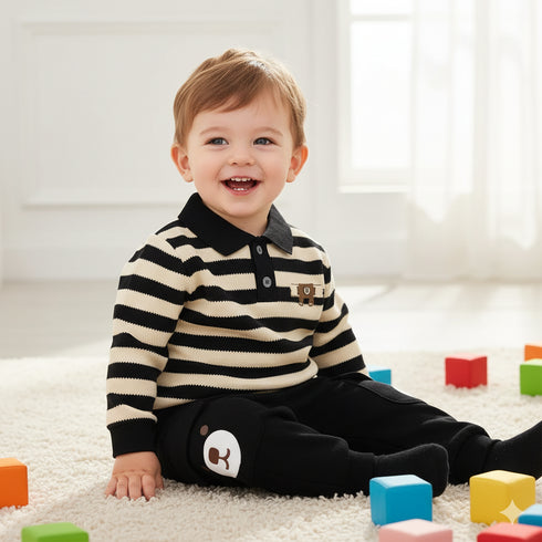 Kids Exclusive 2Pc Suit Fleece Shirt Long Sleeves & Pants Set 16747